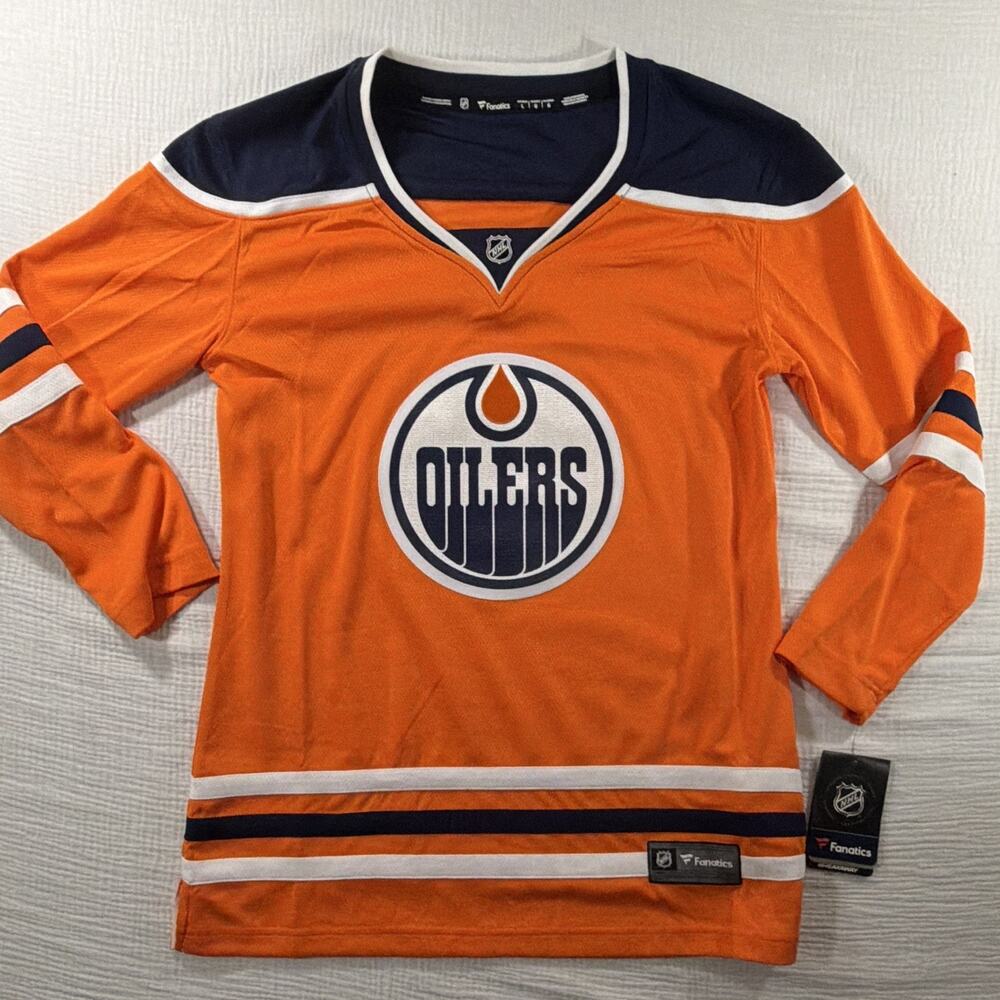 Fanatics Edmonton Oilers NHL Women’s Breakaway Blank Jersey Orange Size L